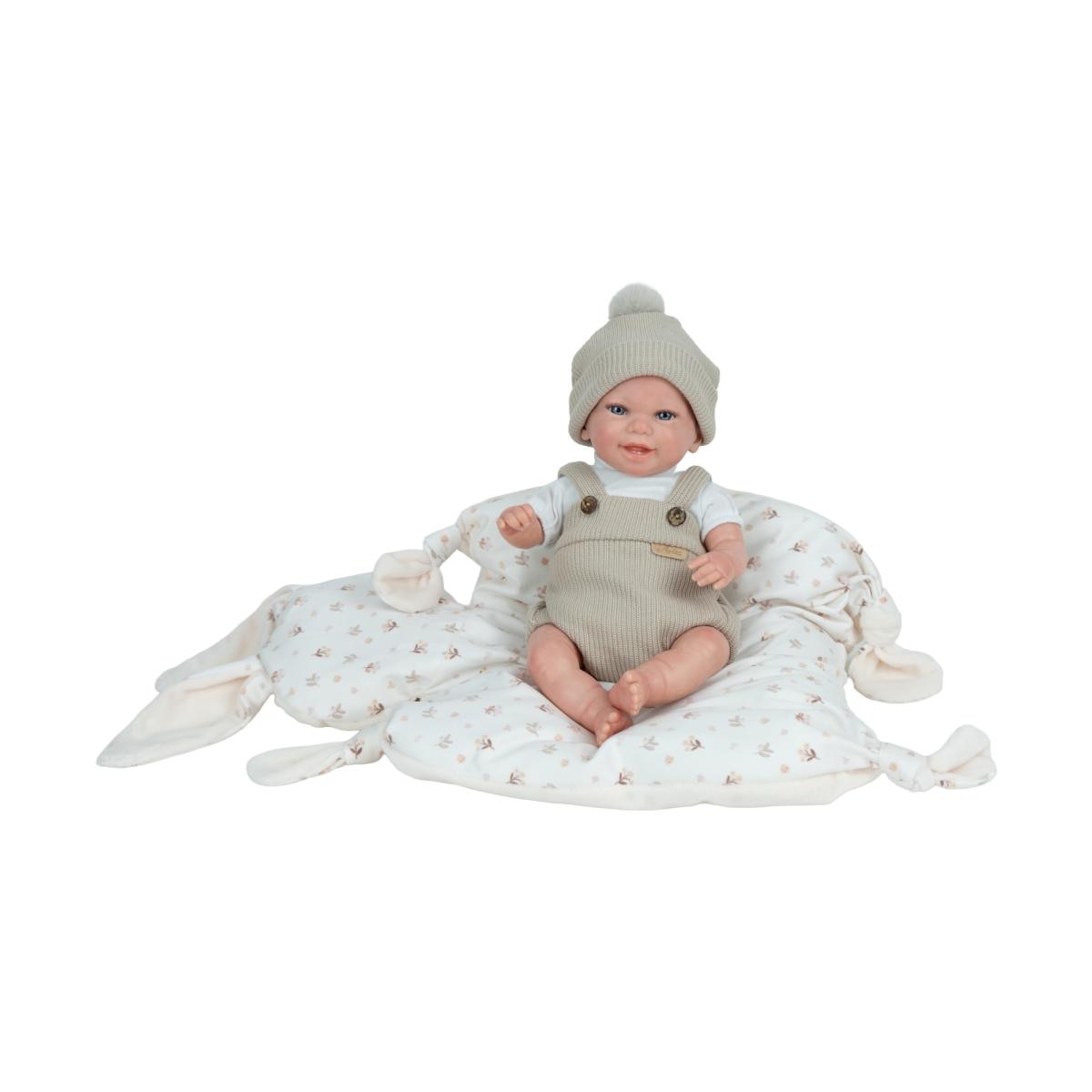 Muñeca Reborn 35 cm Mateo beige con cojín Arias 10