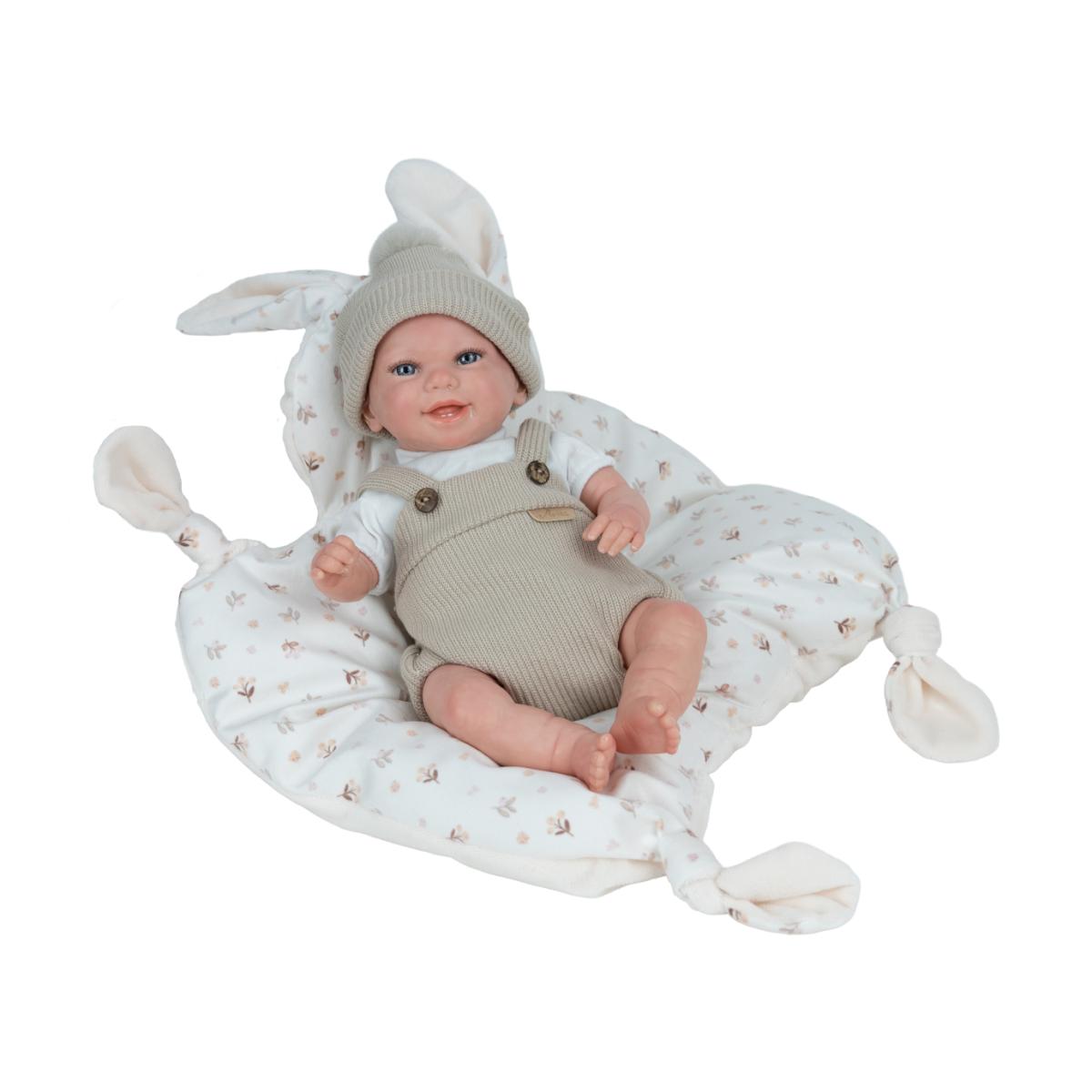 Muñeca Reborn 35 cm Mateo beige con cojín Arias 11