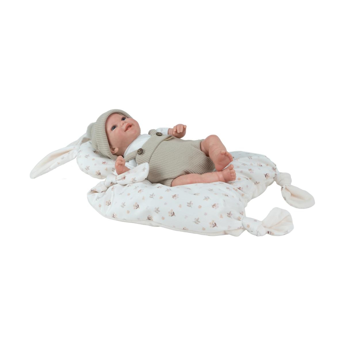 Muñeca Reborn 35 cm Mateo beige con cojín Arias 12