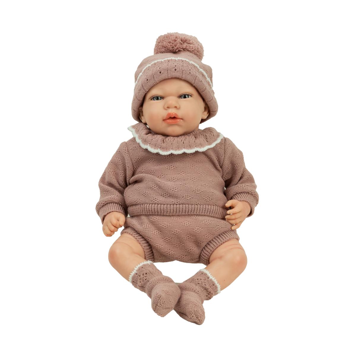 Muñeca Reborn 40 cm Greta rosa con manta Arias 8