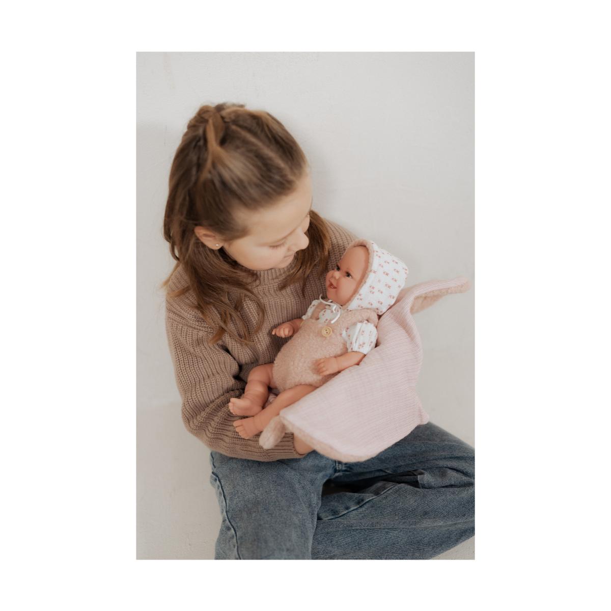 Muñeco con Peso Elegance 35 cm Babyto rosa con manta Arias 5