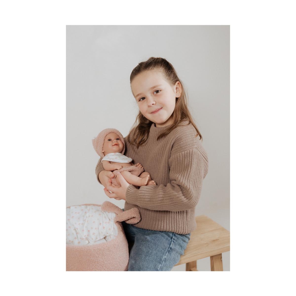 Muñeca Elegance 33 cm Babyto rosa con capazo cuerpo Vinyl Arias 7