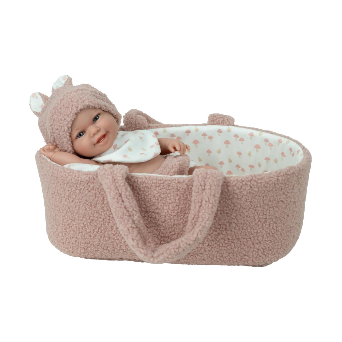Muñeca Elegance 33 cm Babyto rosa con capazo cuerpo Vinyl Arias 11