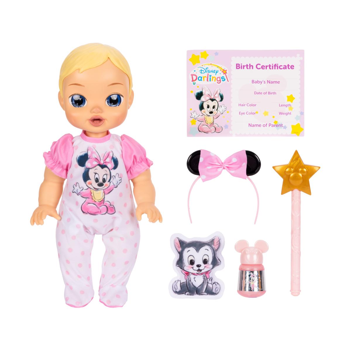 Muñeca Bebé Minnie con funciones interactivas y accesorios incluidos Disney 2