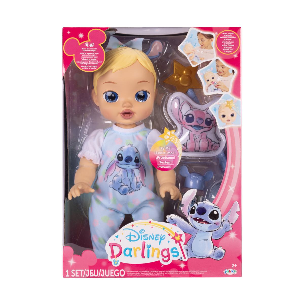 Imagen 0 de Muñeca Bebé Stitch con funciones interactivas y accesorios incluidos Disney