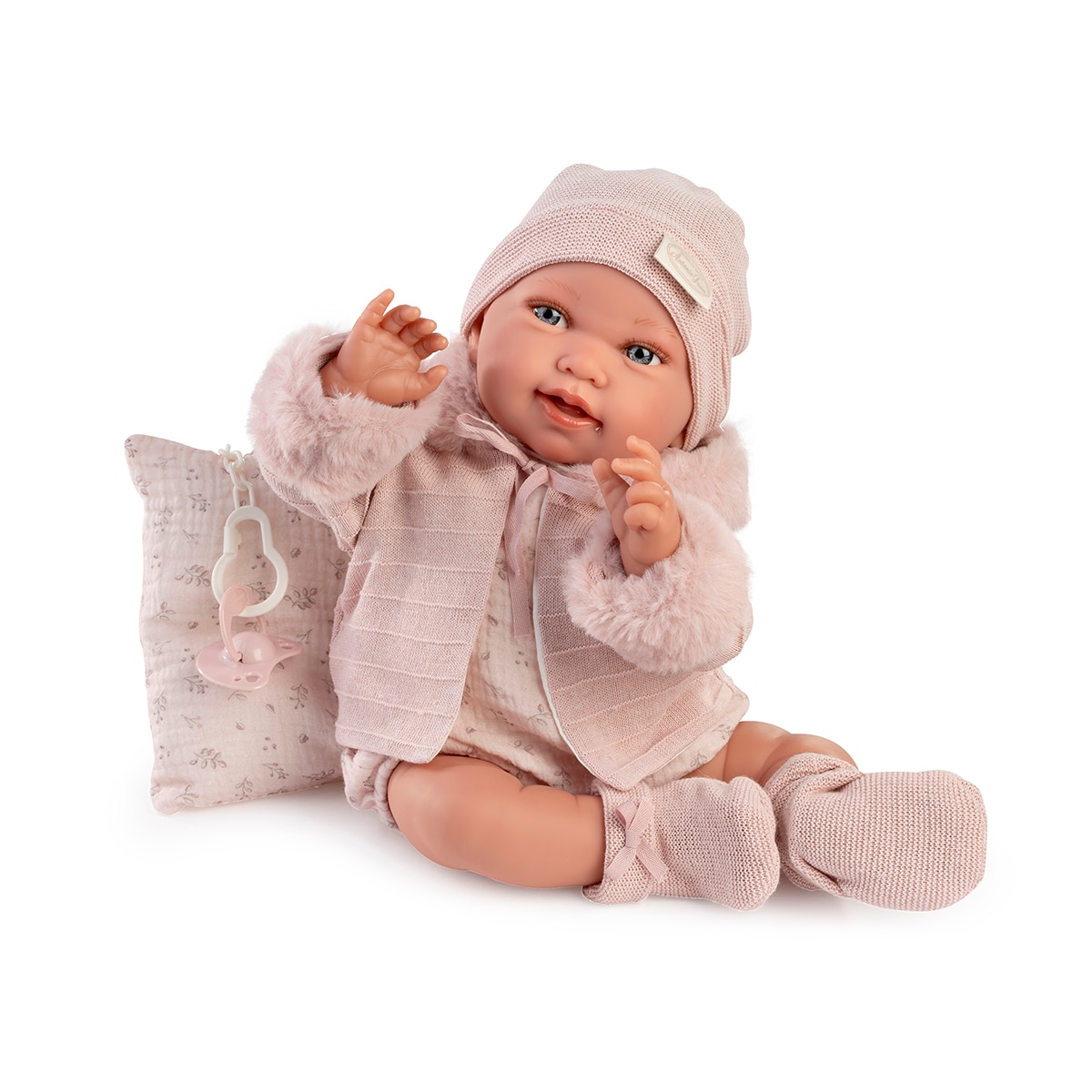 Muñecas Antonio Juan - Muñeca Recién Nacida Pipa Invierno cuerpo con relleno Especial Muñecas Antonio Juan