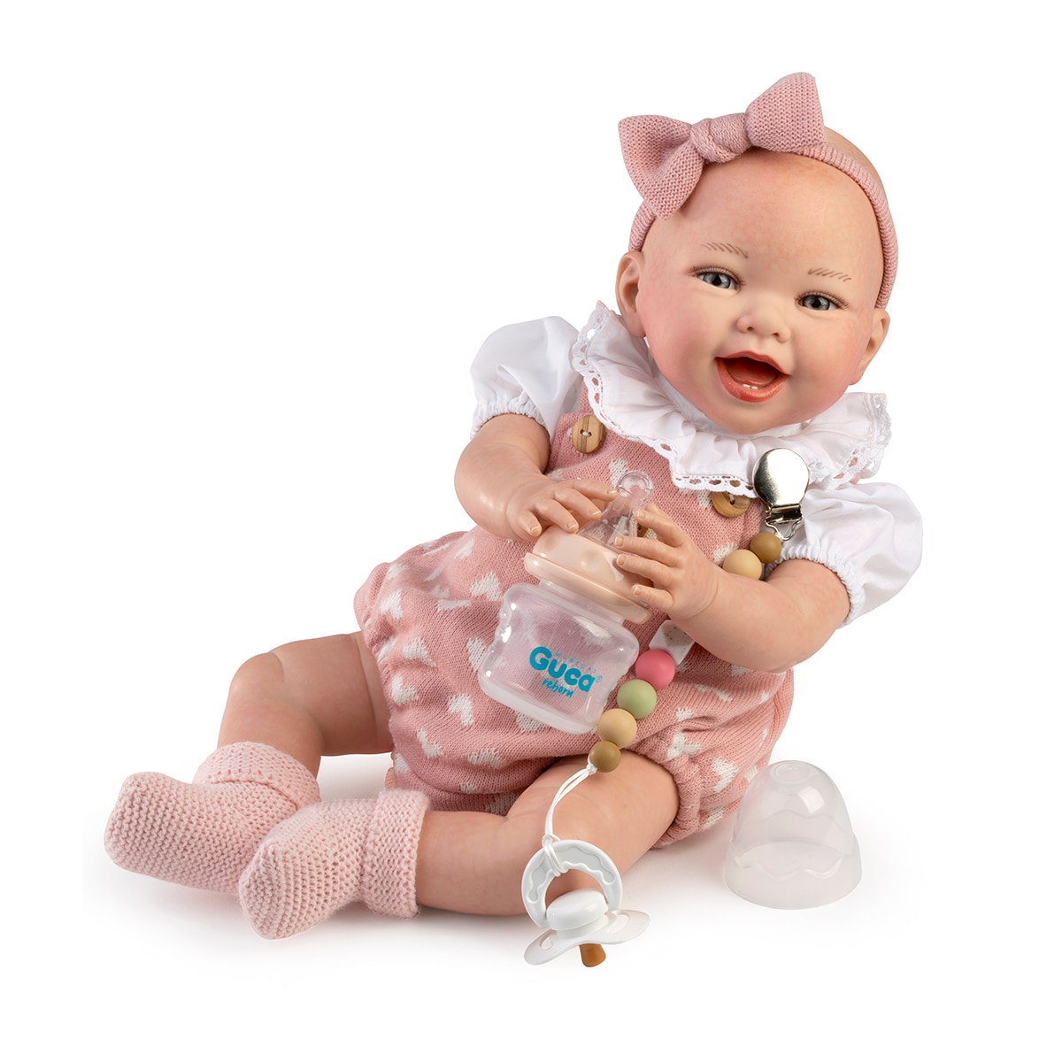 Muñecas Guca - Muñeca Reborn Abril con Biberon Muñecas Guca