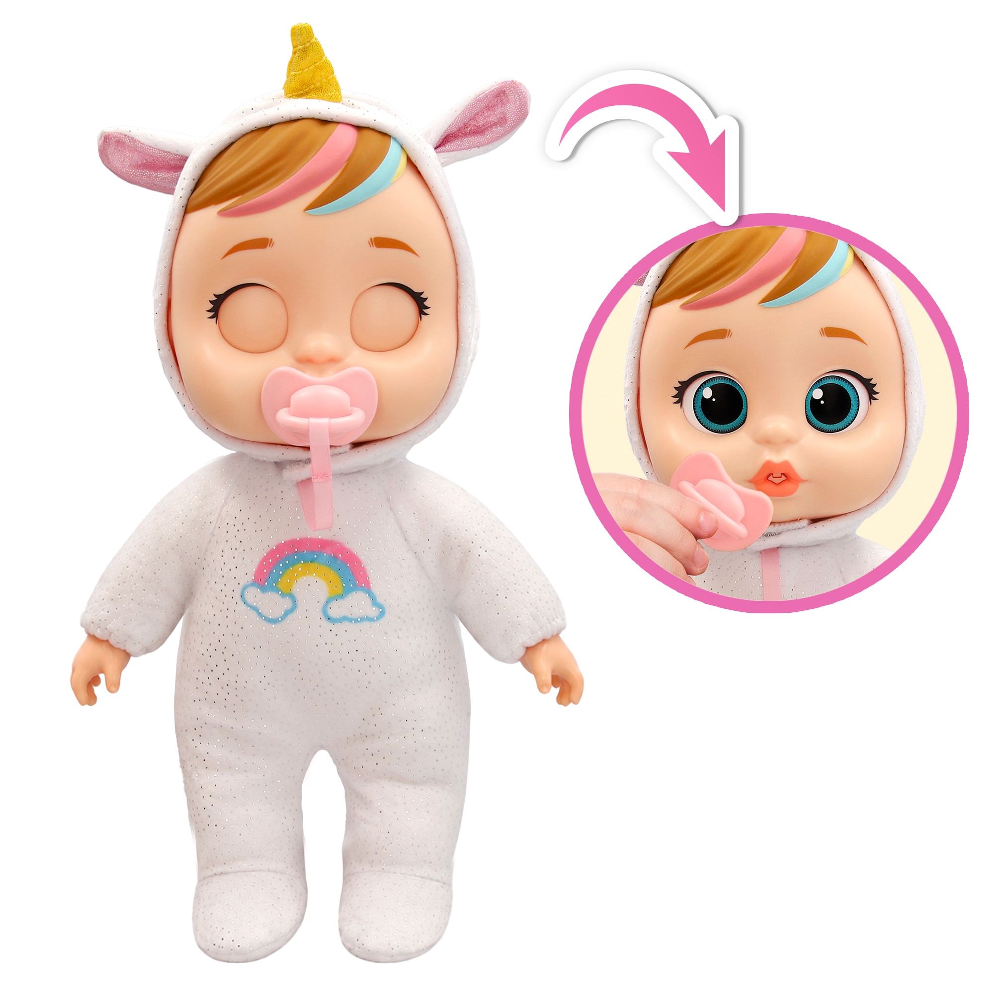 Imagen 2 de Muñeca Bebes Llorones Real Love Dreamy incluye Biberón y un Chupete Imc Toys