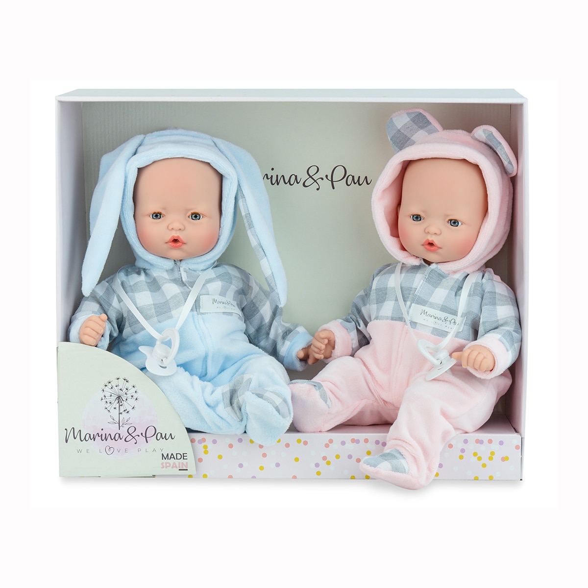 Imagen 1 de Muñeca Pitus Mellizos Baby Animal Estuche Marina&Pau