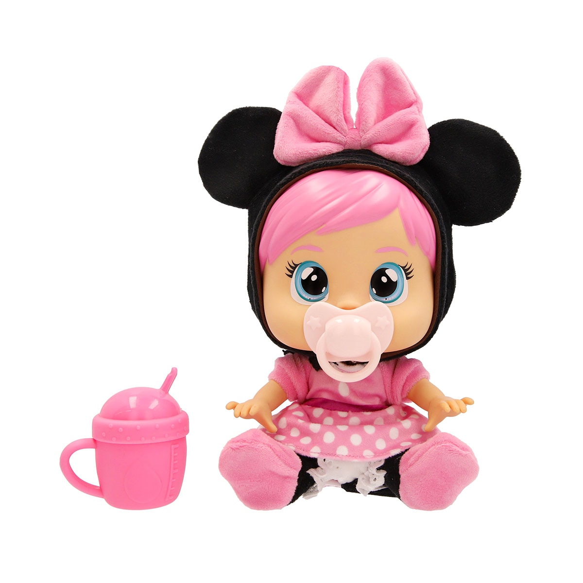 Imagen 0 de Muñeca Bebés Llorones Loving Care Disney Minnie New Face. Incluye 3 Accesorios