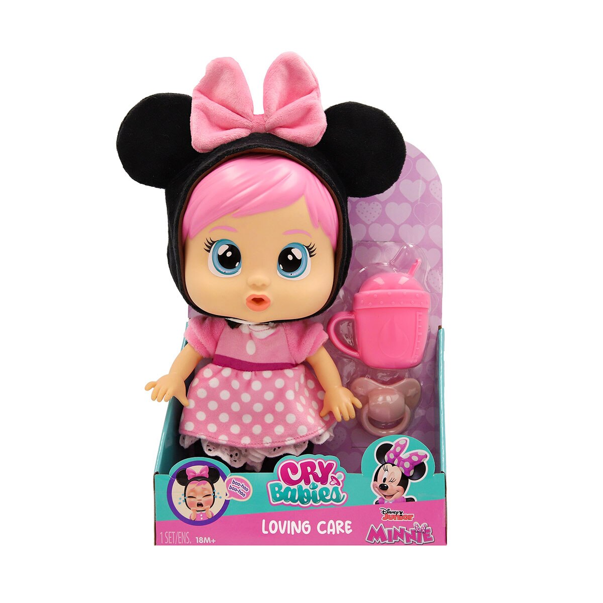 Muñeca Bebés Llorones Loving Care Disney Minnie New Face. Incluye 3 Accesorios 3