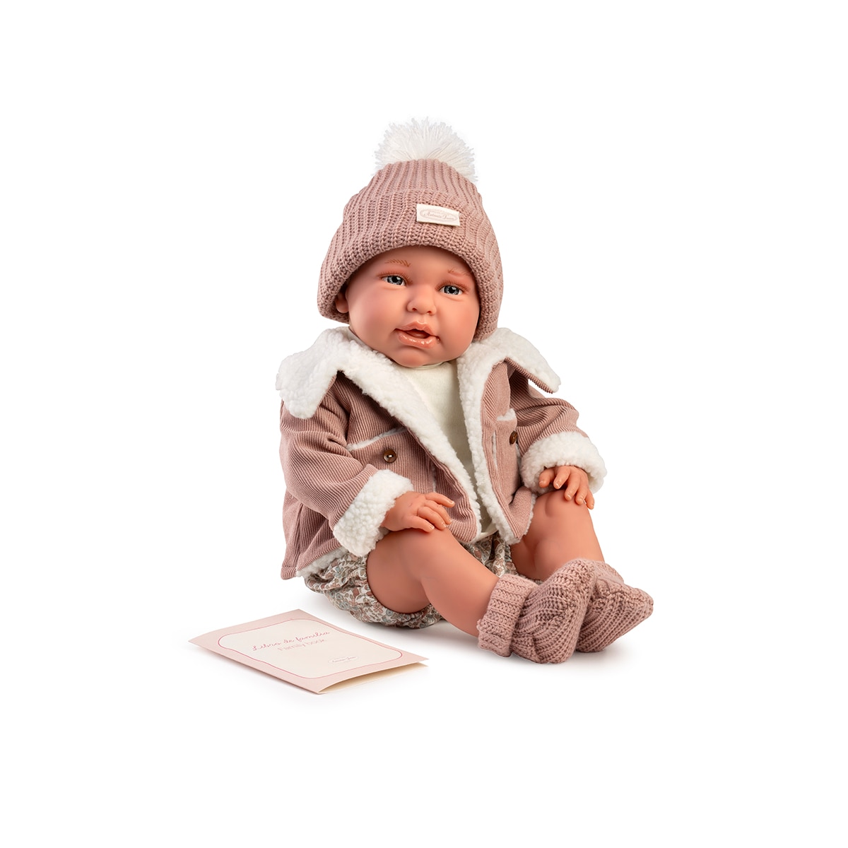 Muñeca Mi Primer Reborn Daniela chaqueta borreguito 52cm Cuerpo blandito Muñecas Antonio Juan 3