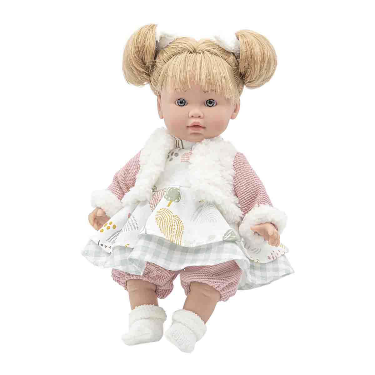 Muñeca Lara Habladora Vestido invierno Rosa Toys 1