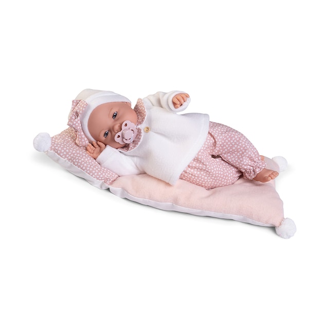 Muñeca Bimba lagrimitas en su camita Muñecas Antonio Juan
