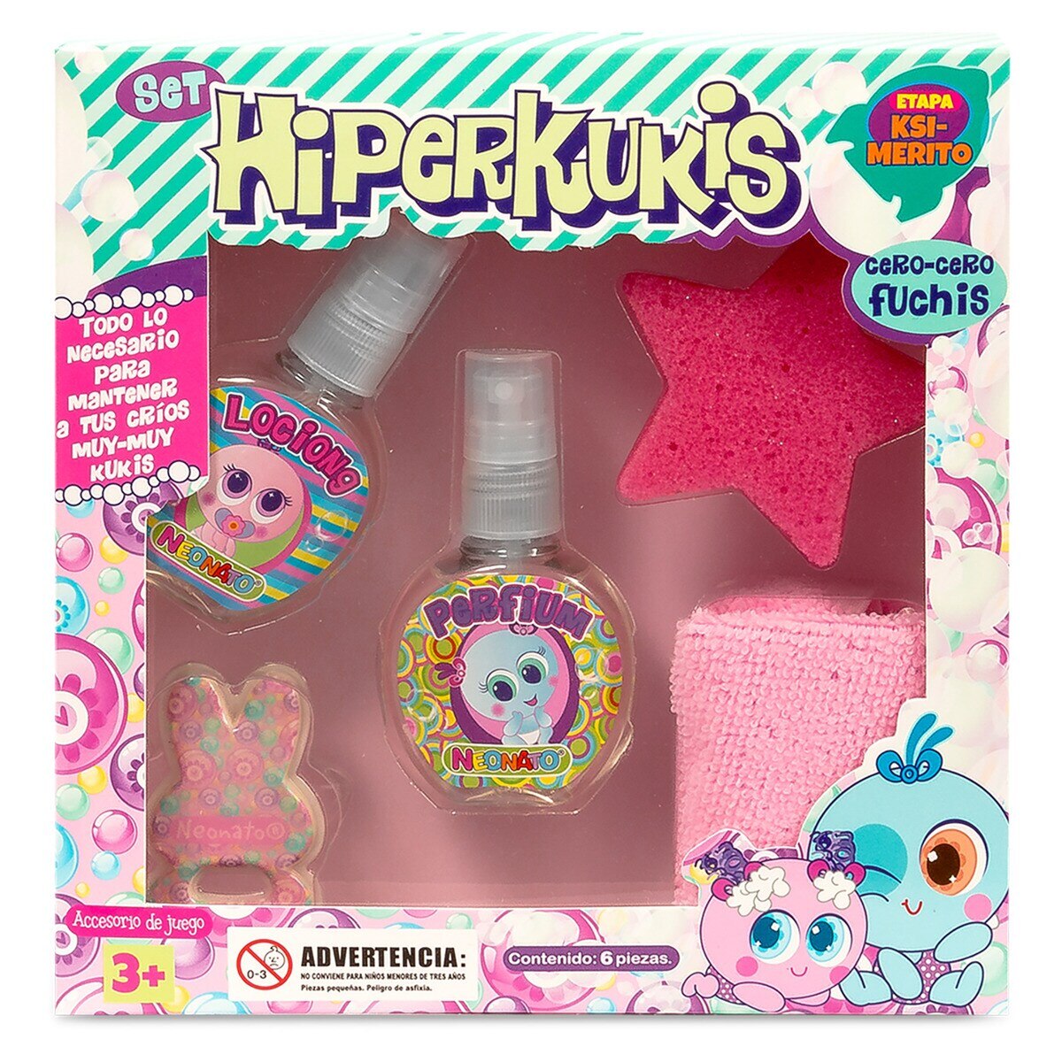 Neonatos: Ksi-Merito Set Hiperkukis Conjunto de Banho Rosa 2