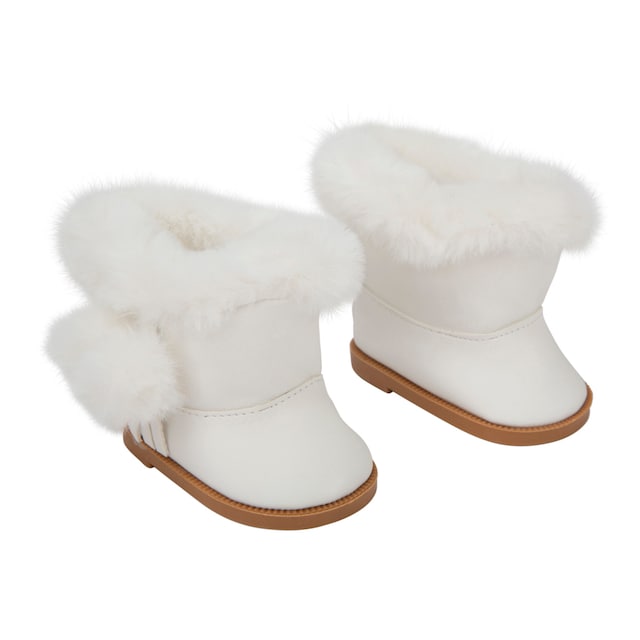 Set Botas Blancas Con Pelo