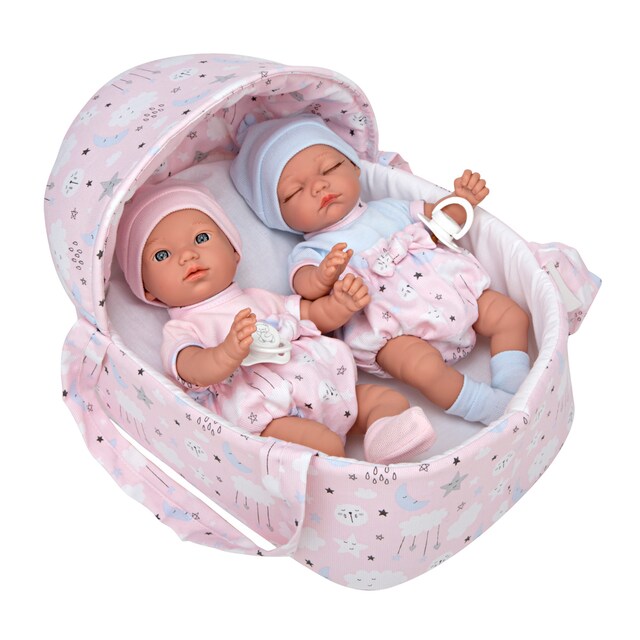 Imagen 0 de Muñeco Elegance 26 Cm Babis Gemelos Con Capazo