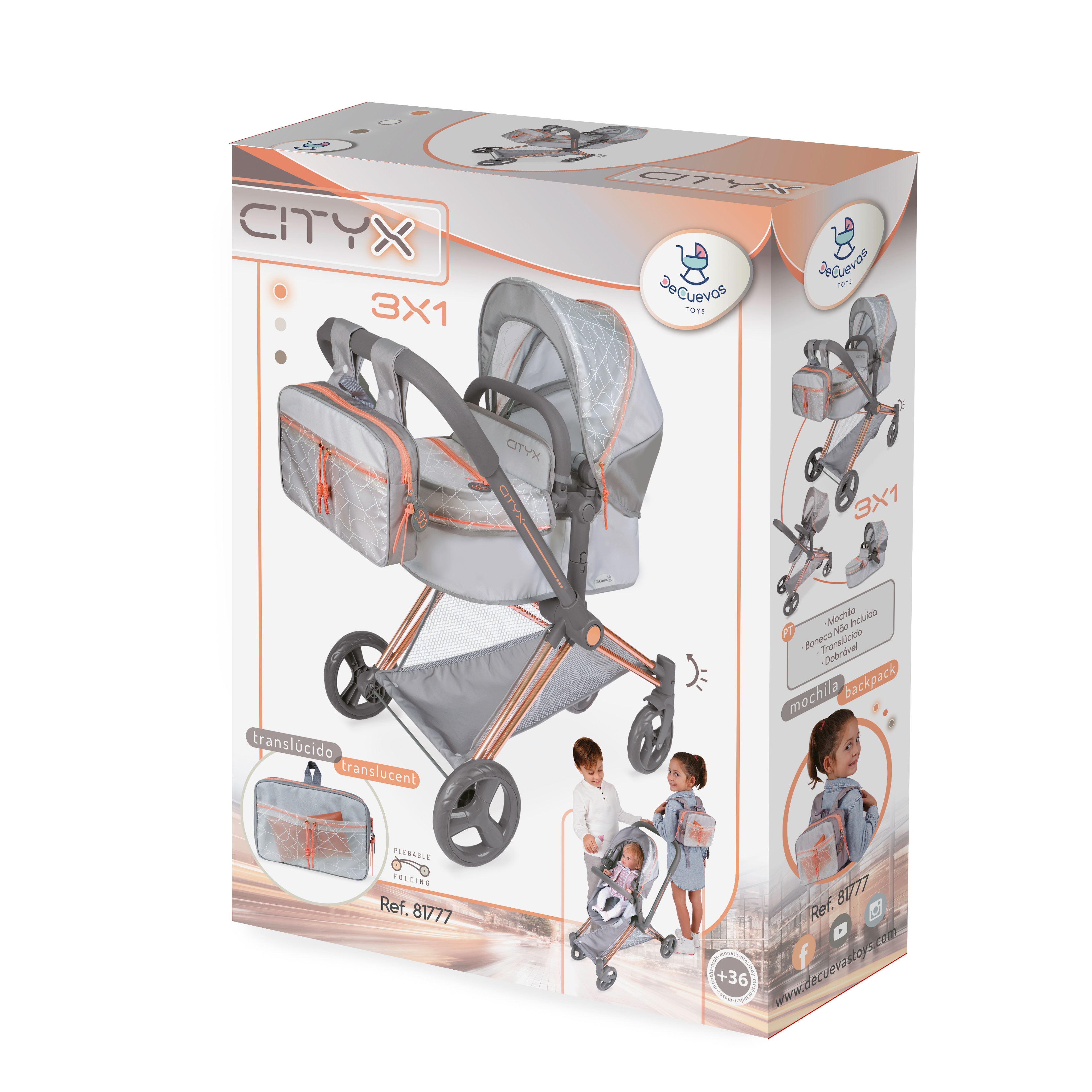 Coche de muñecas 3 x 1 plegable DeCuevas Toys 11