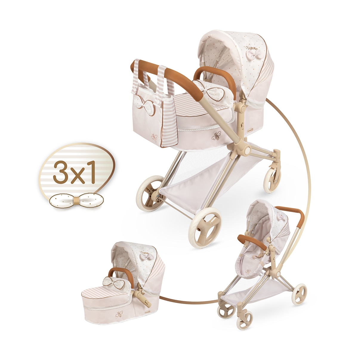 Coche de muñecas 3x1 plegable Verona DeCuevas Toys 5