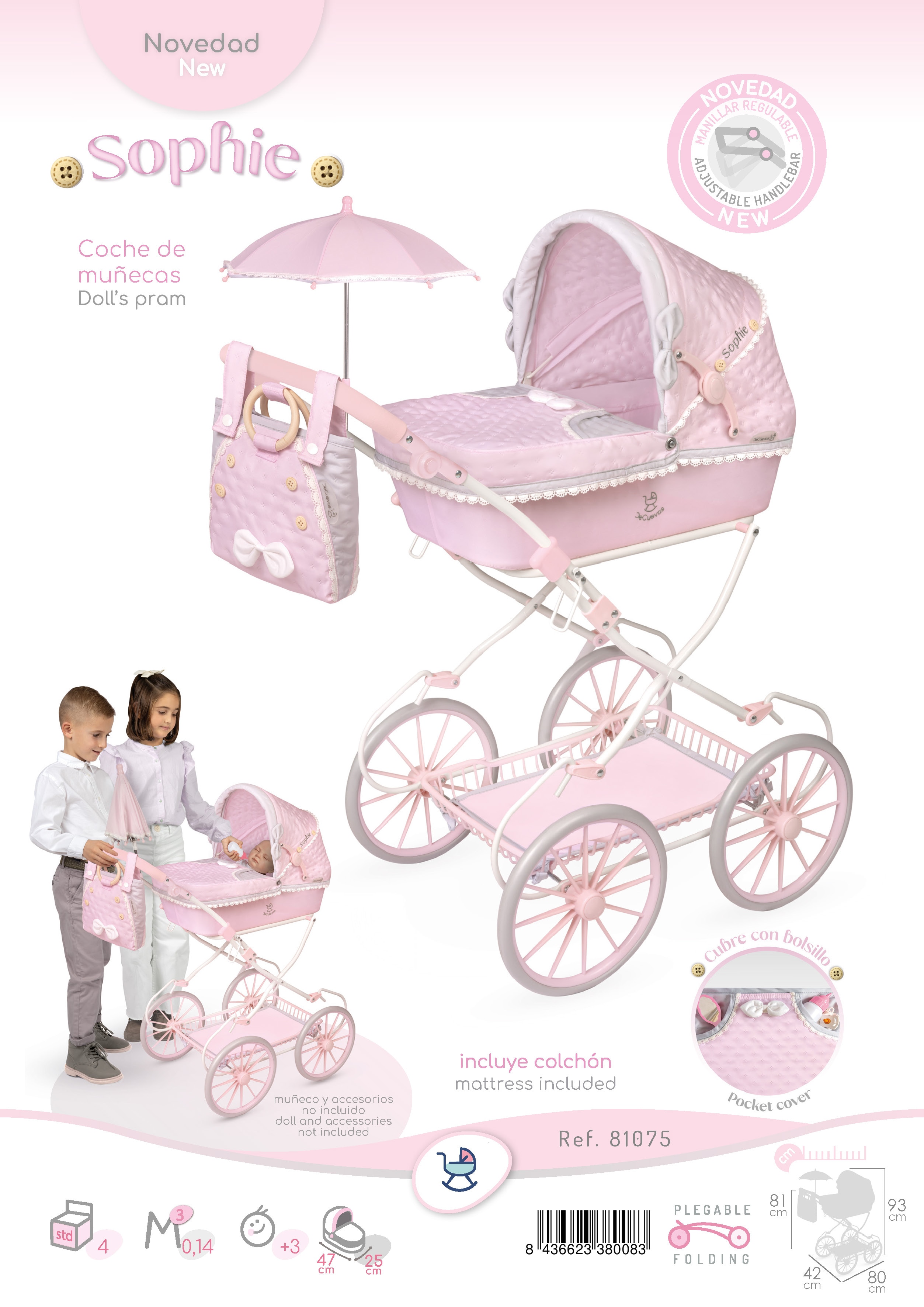 Coche de muñecas Plegable Sophie Decuevas Toys 10