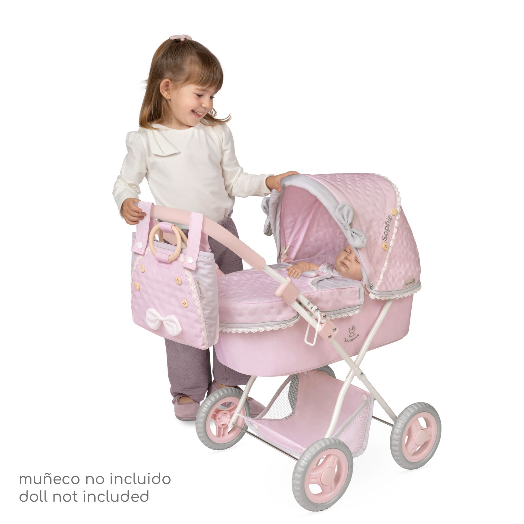 Coche de muñecas Plegable Con Sombrilla Sophie Decuevas Toys 2