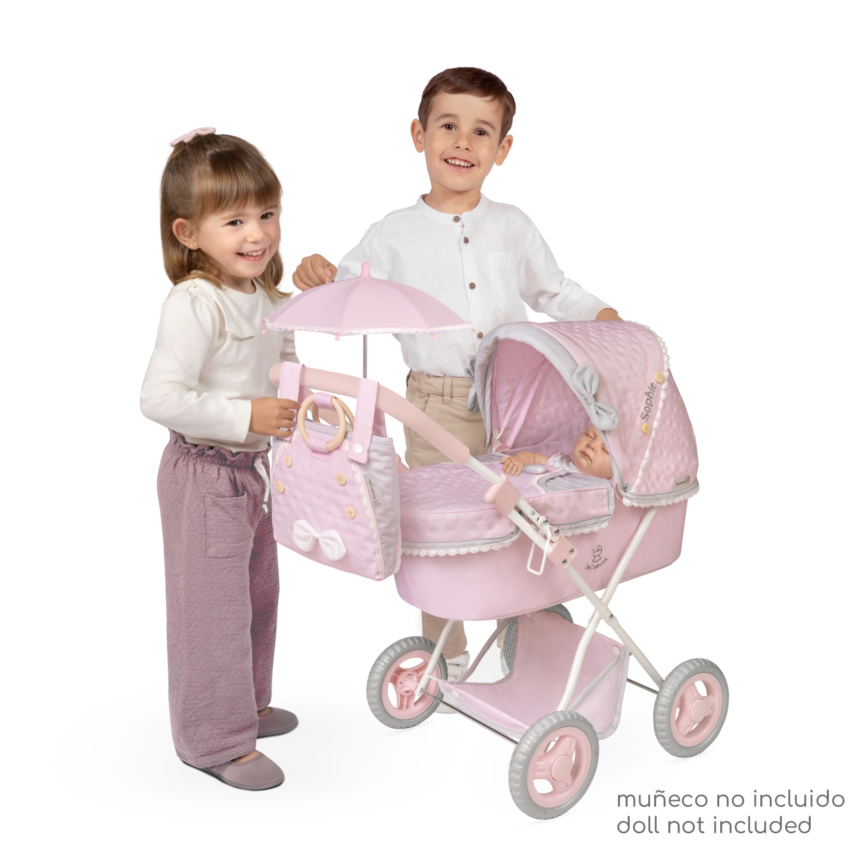 Coche de muñecas Plegable Con Sombrilla Sophie Decuevas Toys 3