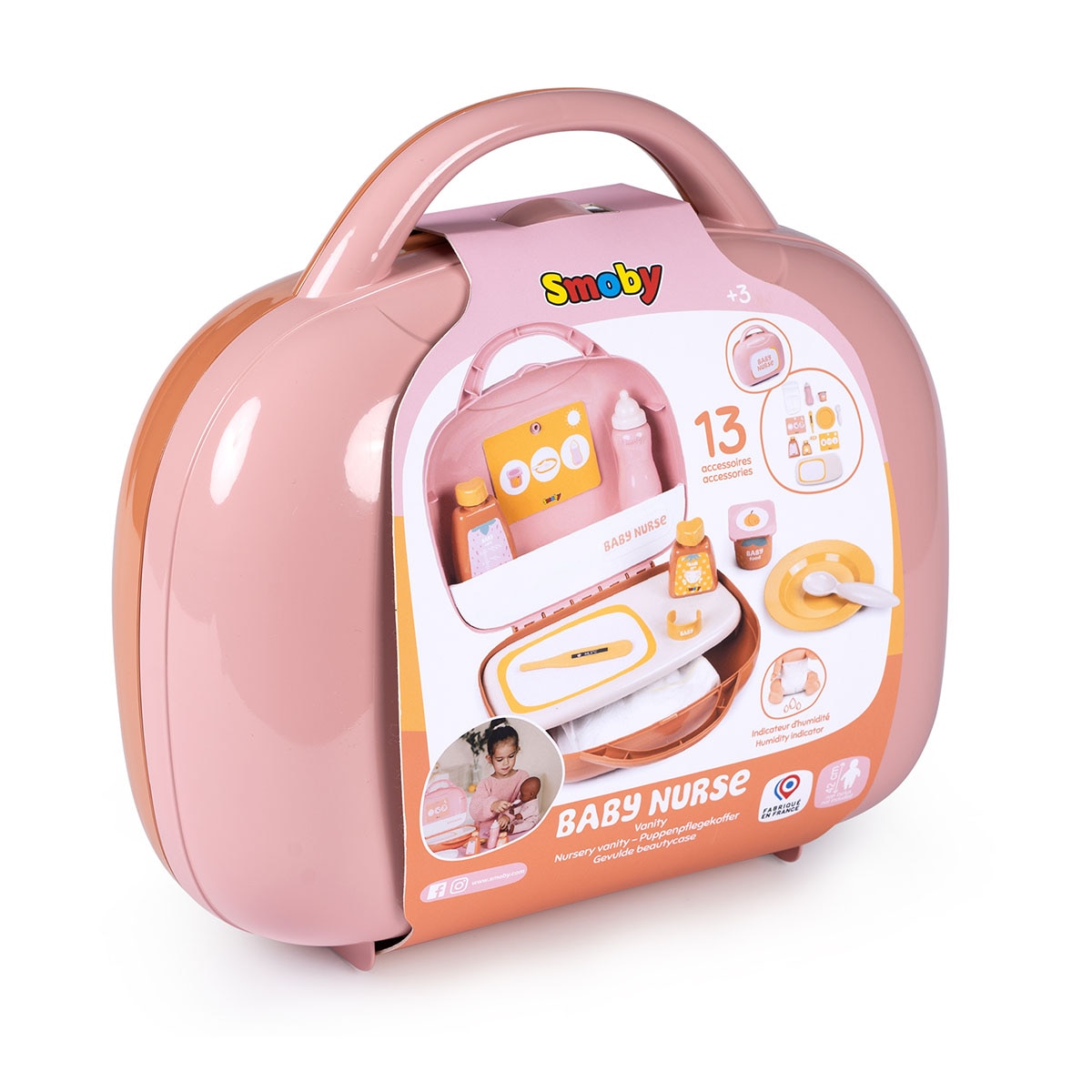 Maletín cuidados bebé Baby Nurse Vanity con 13 Accesorios incluidos Smoby 6