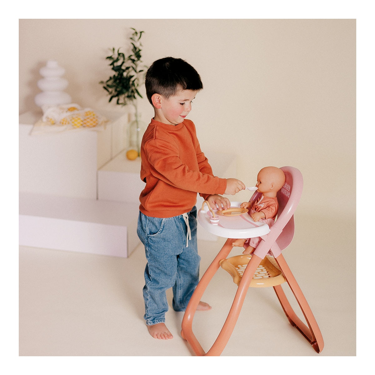 Trona Baby Nurse con 2 accesorios para muñecos de hasta 42 cm Smoby 4