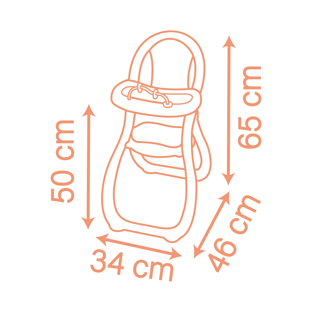 Trona Baby Nurse con 2 accesorios para muñecos de hasta 42 cm Smoby 6