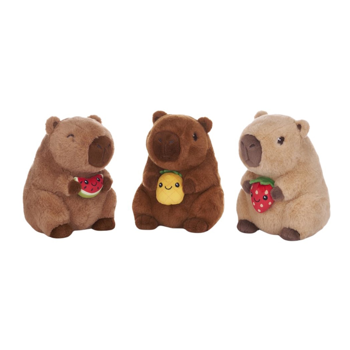 Imagen 0 de Peluche 21 cm con fruta Capybara modelos surtidos