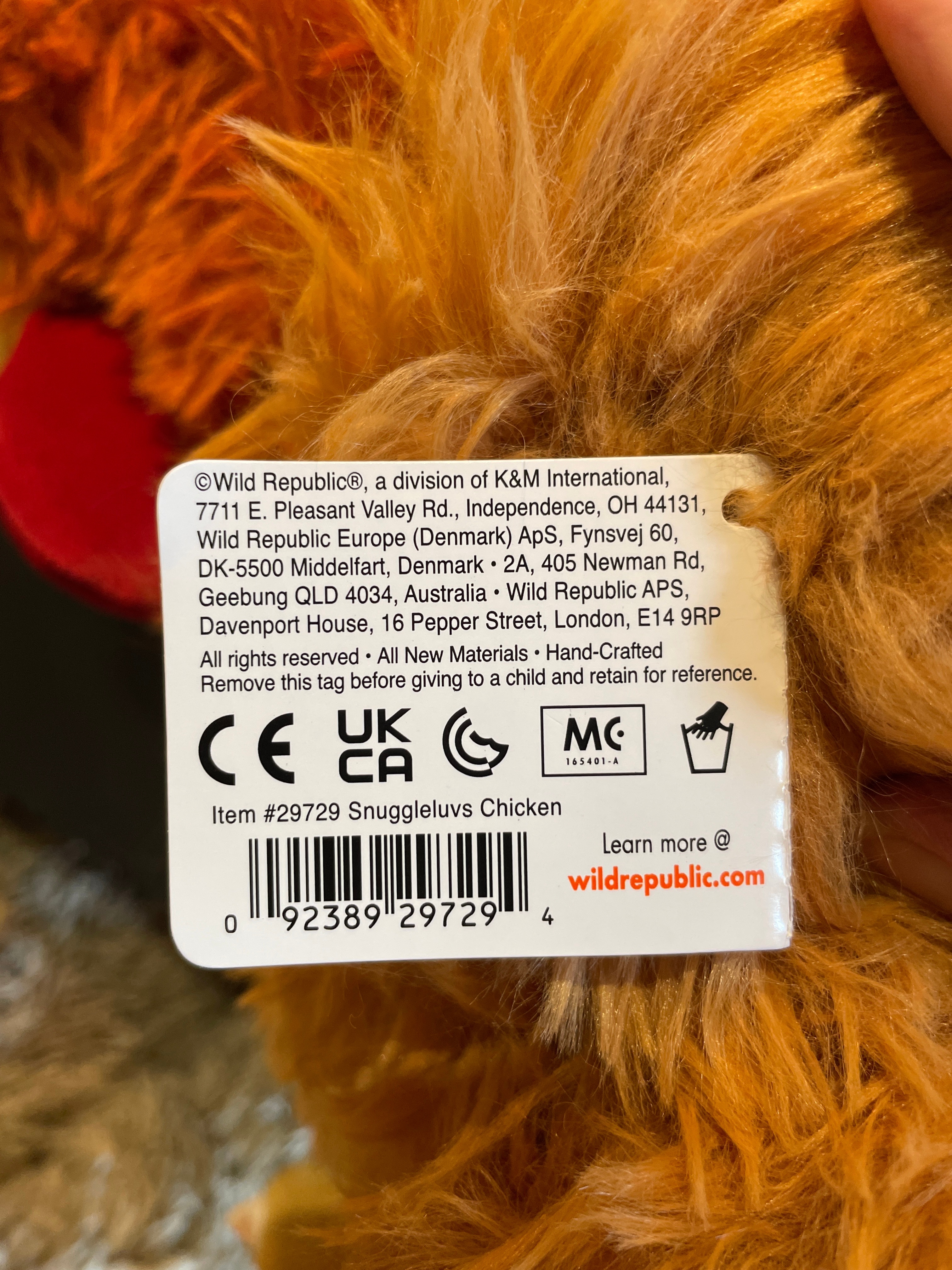 Peluche Rechoncho Gallina WILD REPUBLIC 2