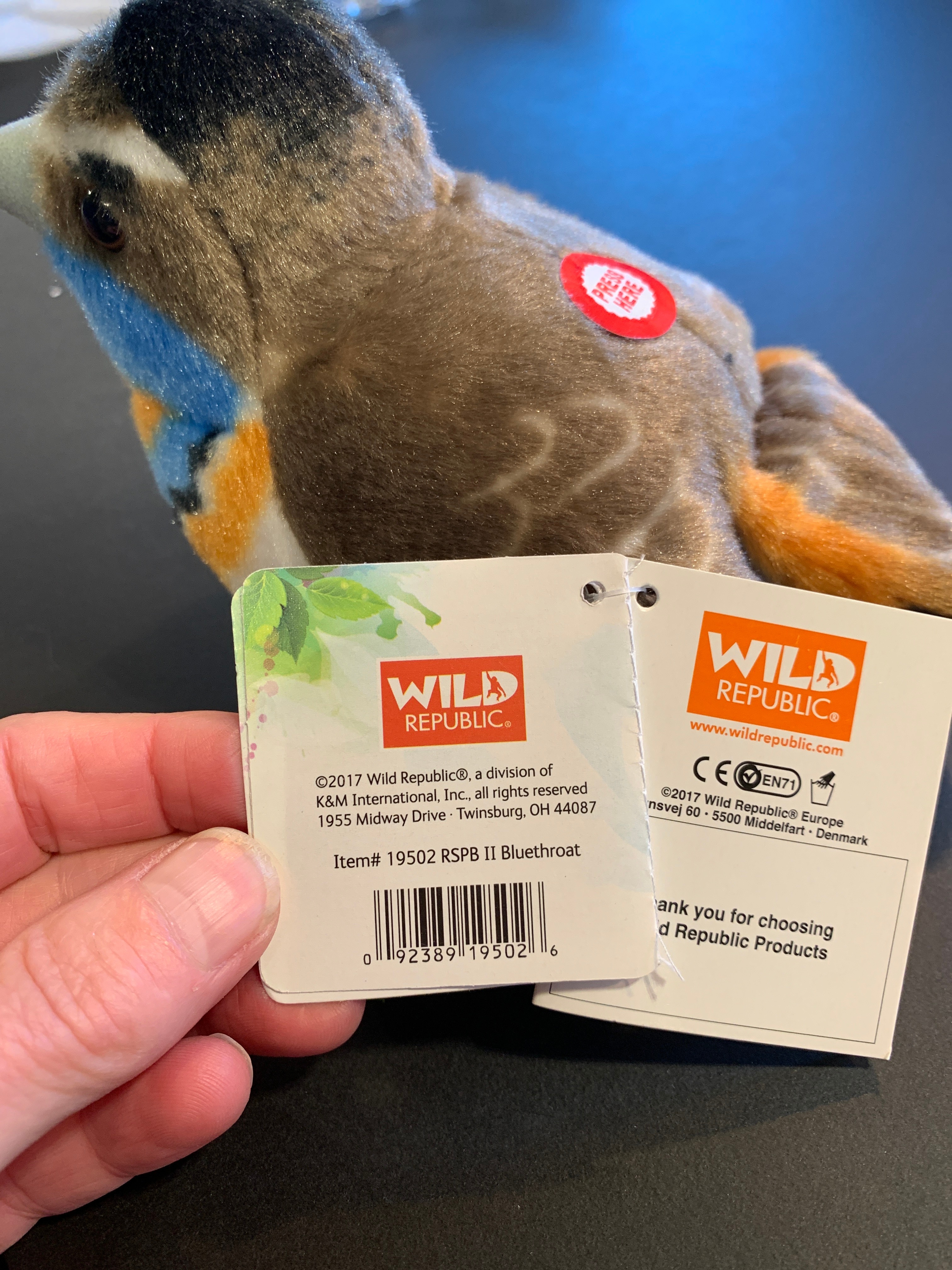 Peluche pájaro Ruiseñor WILD REPUBLIC 2