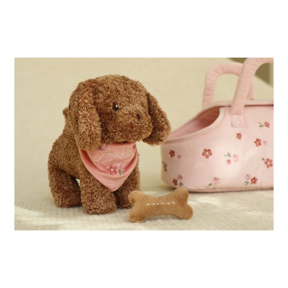Peluche Perrito Jackie con bolsa Little Dutch 7