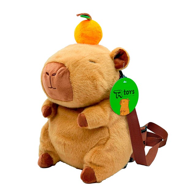 Imagen 0 de Mochila peluche 3D 30 cm Capibara Toys Revolution Valuvic