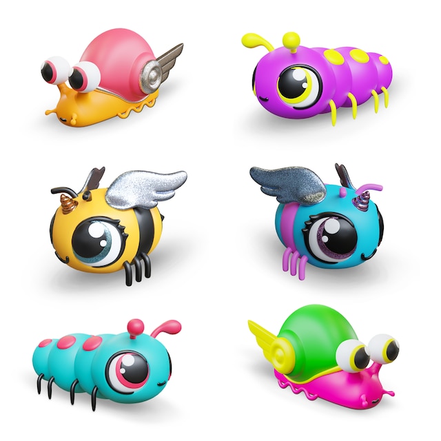 Set Jiggly Bugs