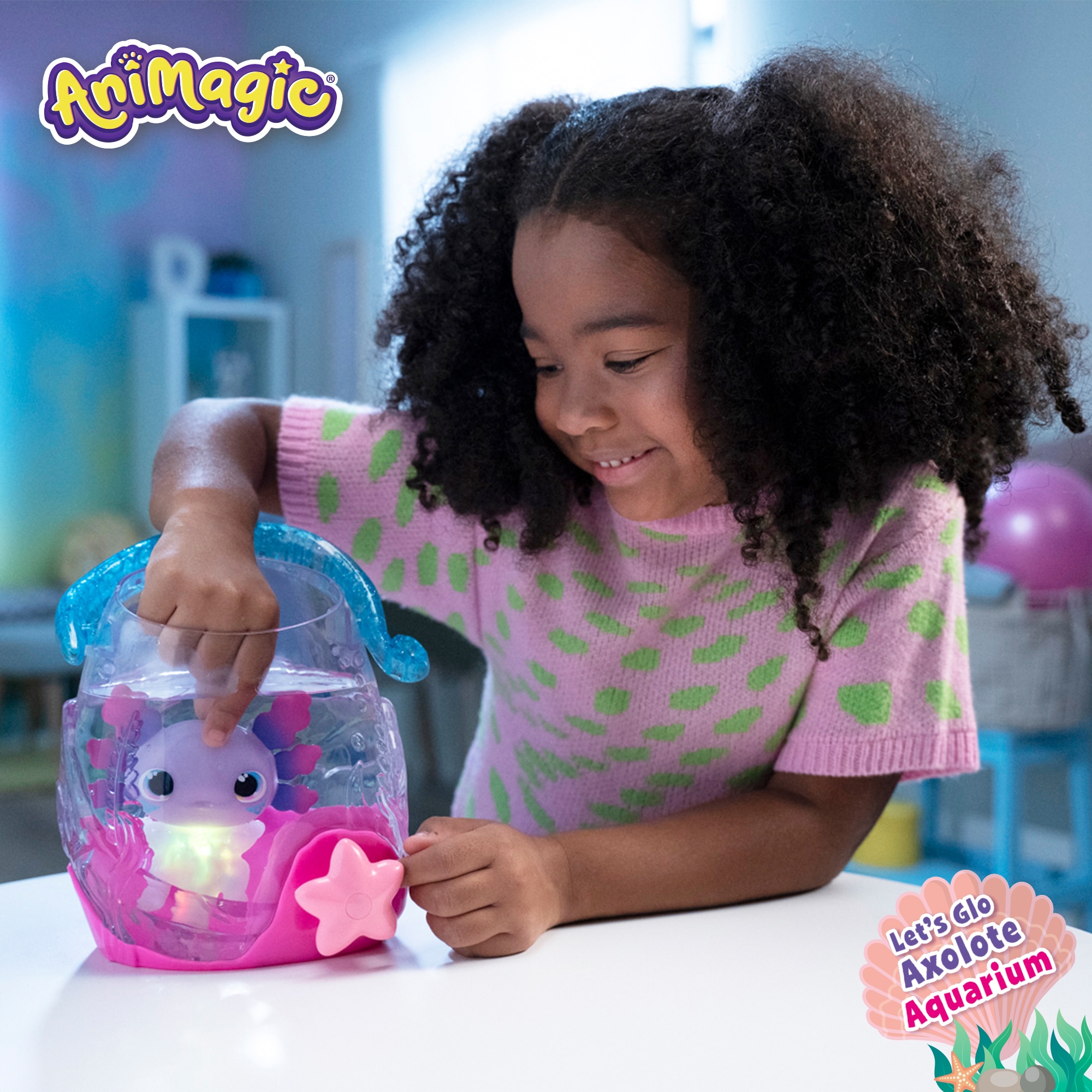 Peluche interactivo Axolotl con Aquarium Animagic 2