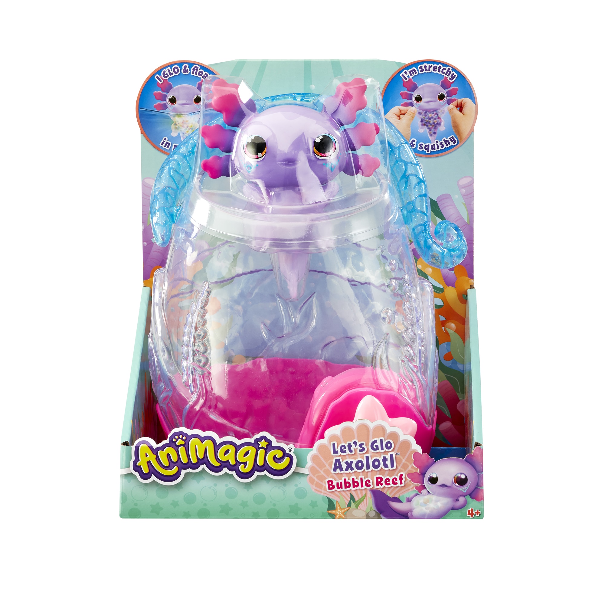 Peluche interactivo Axolotl con Aquarium Animagic 3
