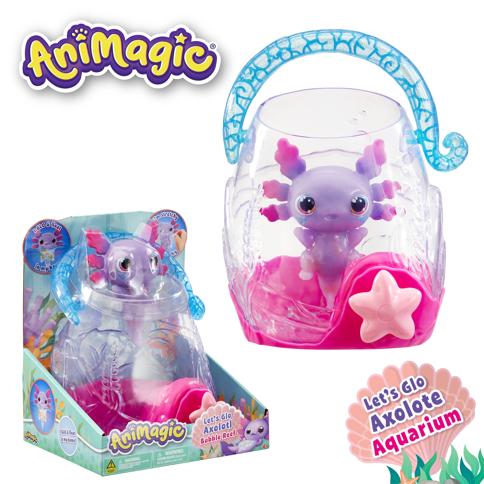Peluche interactivo Axolotl con Aquarium Animagic 6