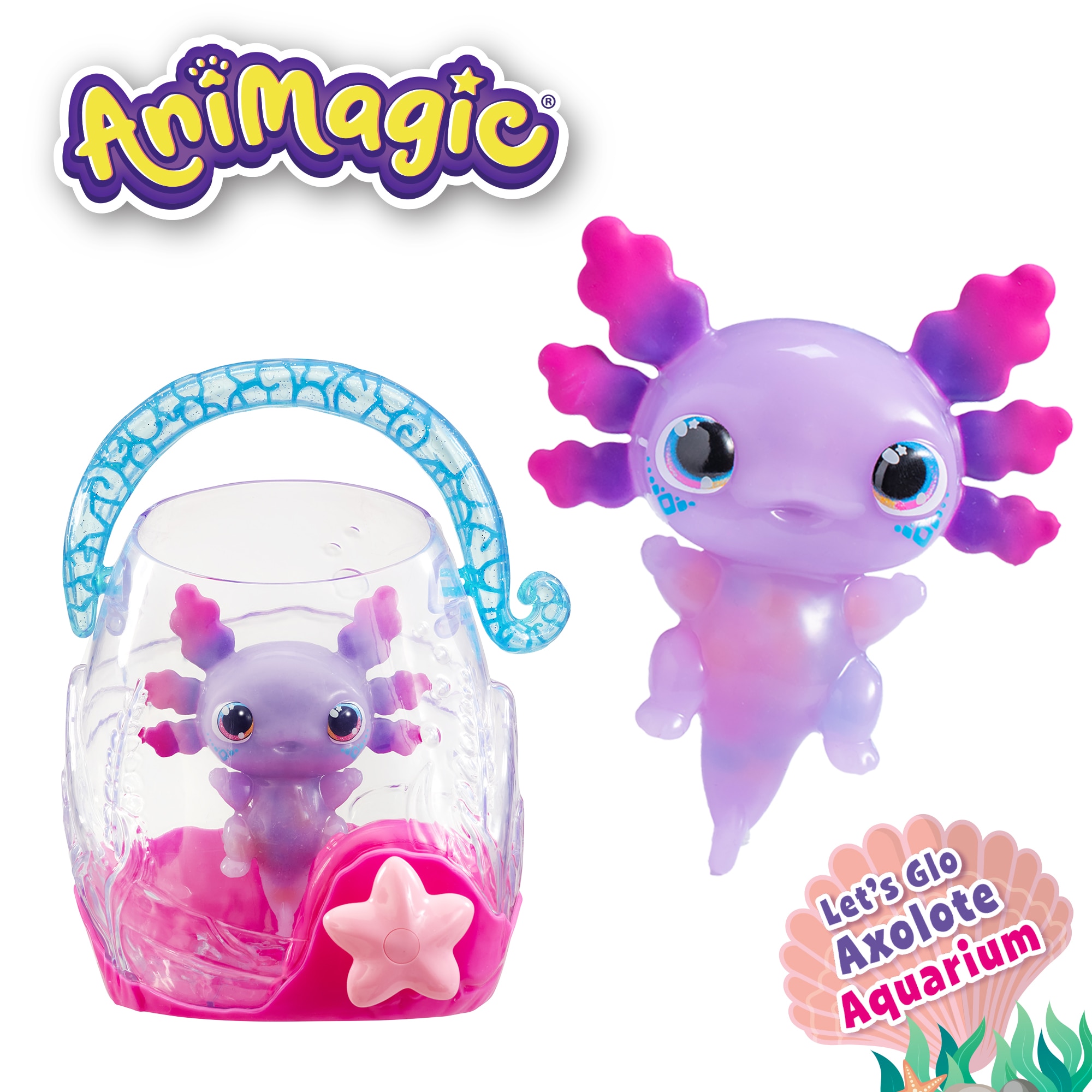 Peluche interactivo Axolotl con Aquarium Animagic 7