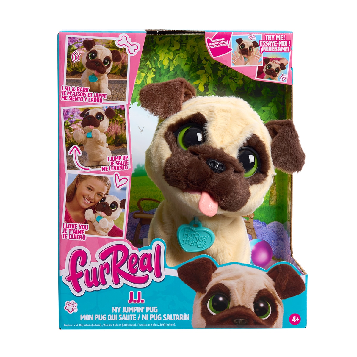 Peluche FurReal JJ My Jumpin Pug Hasbro 2