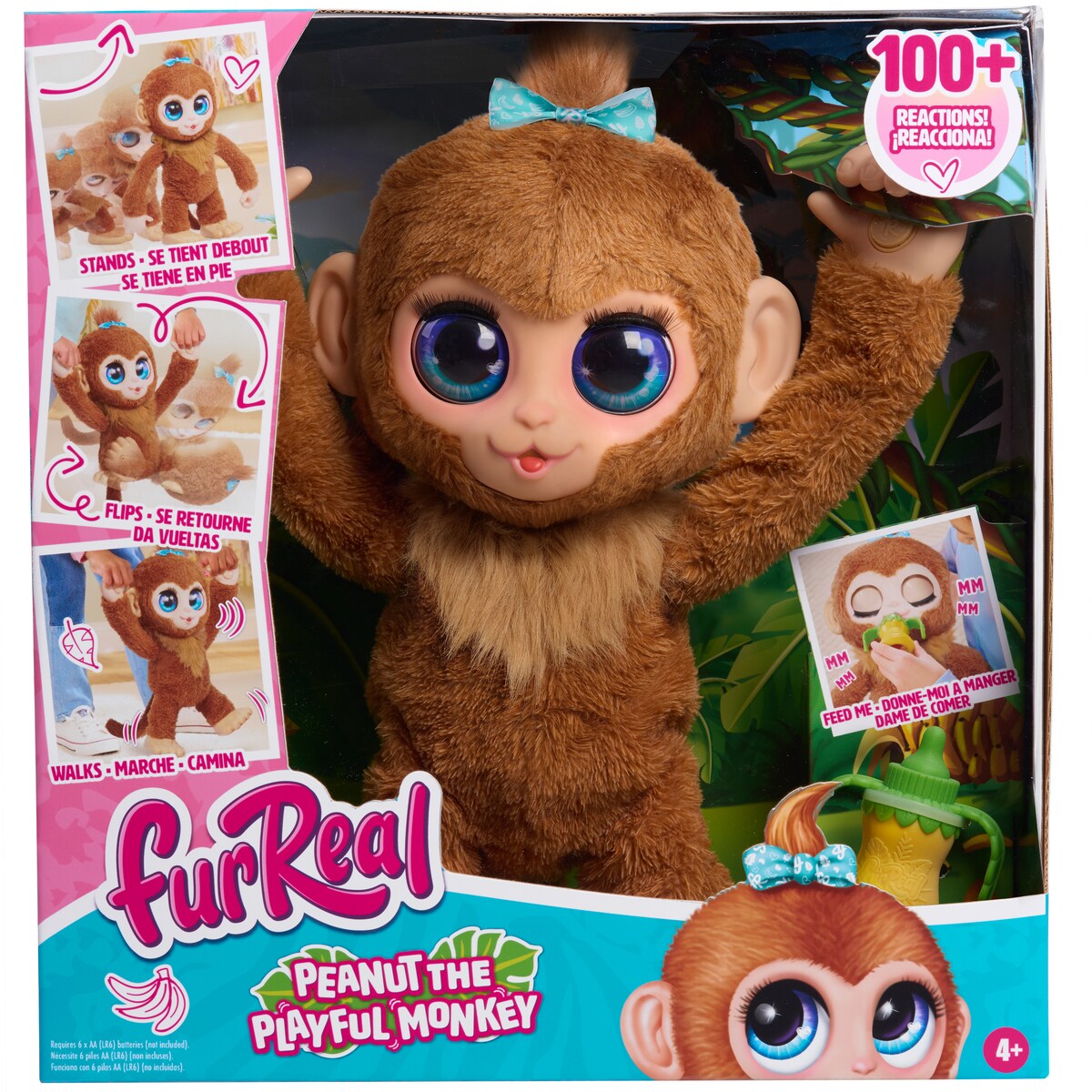 Furreal Juguetes Mono Peluche Interactivo Peanut The Playful