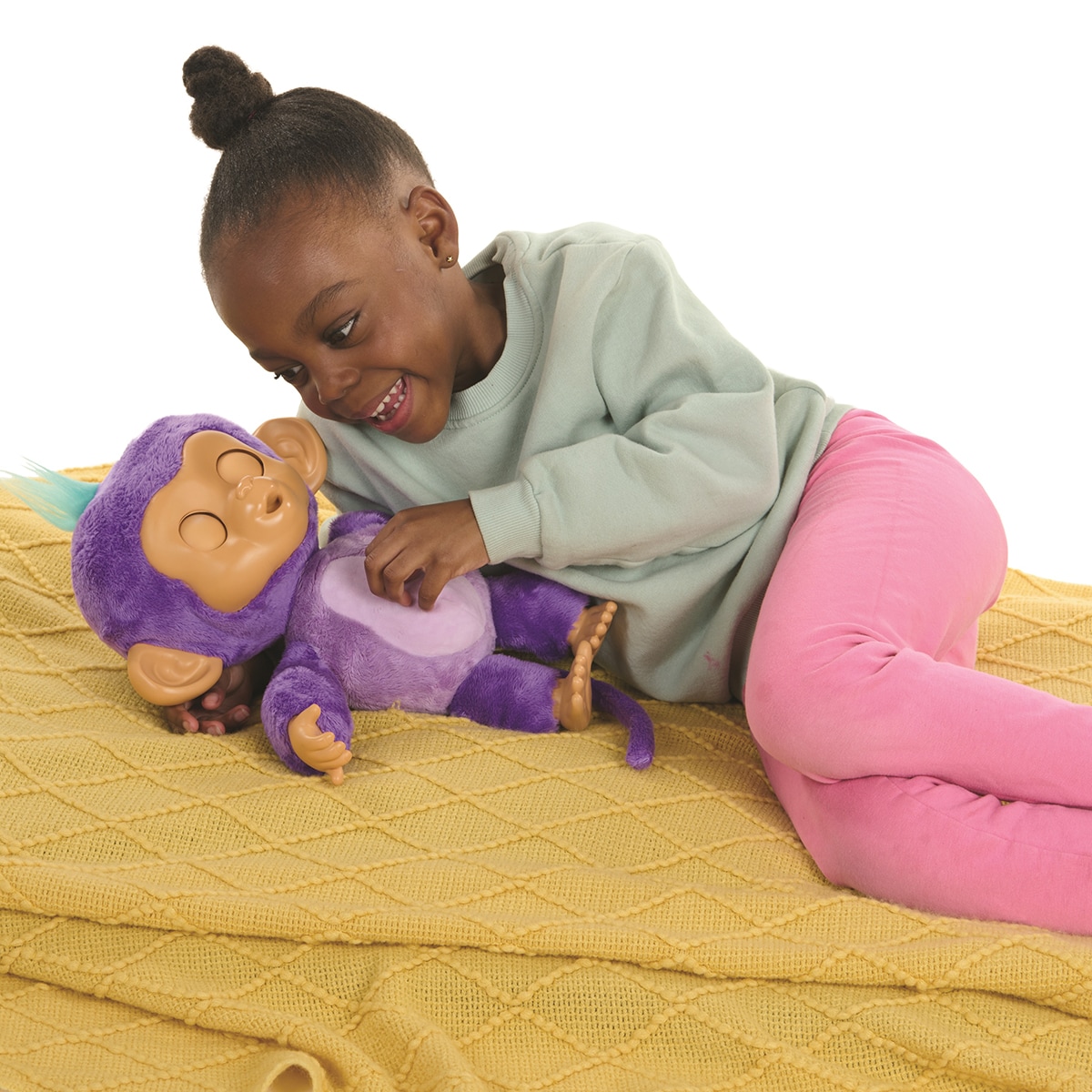 Fingerlings Mono Peluche Interactivo Fingerlings Cuida Y Mima, Un