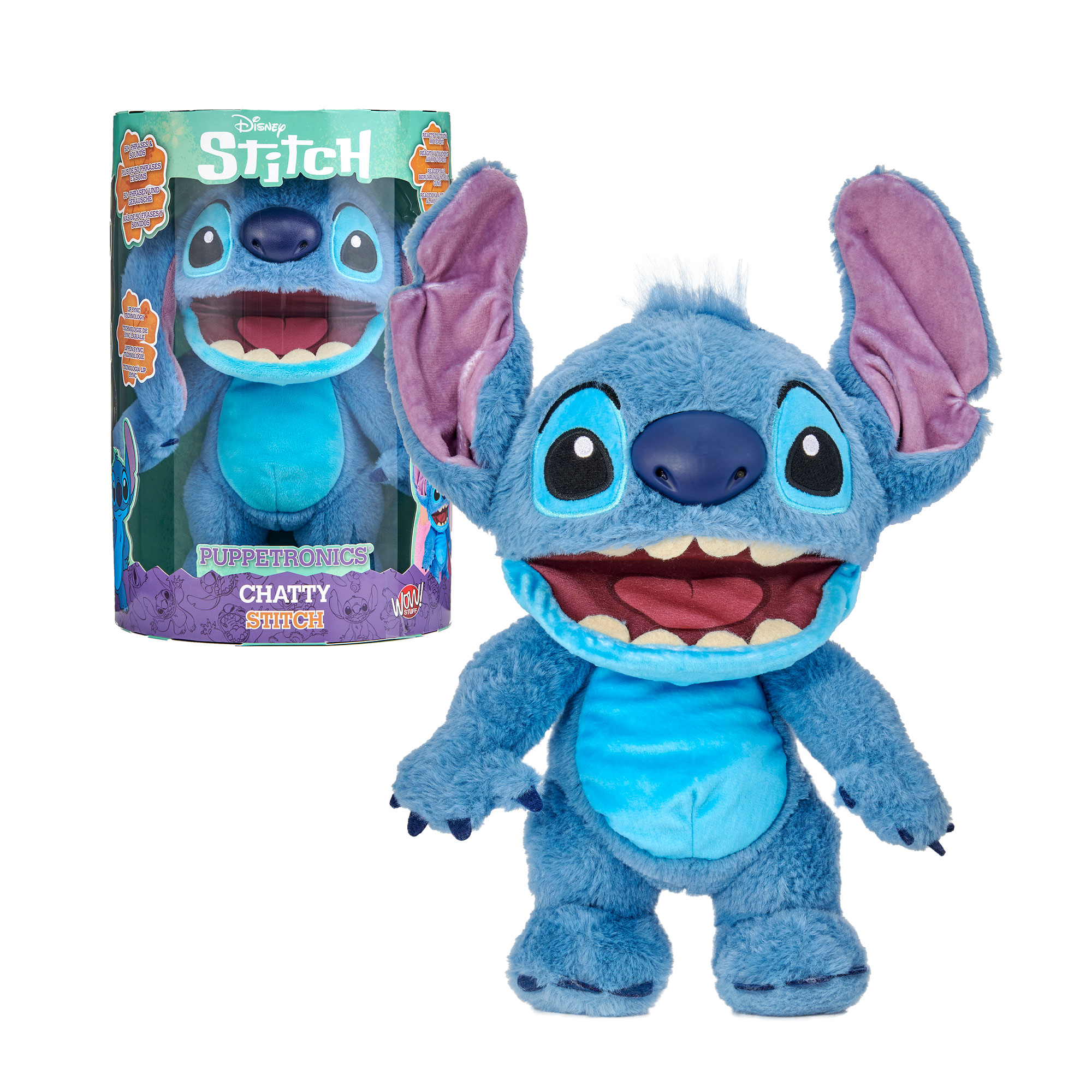 Peluche Eletrónico Disney Stitch: Puppetronics Chatty 2