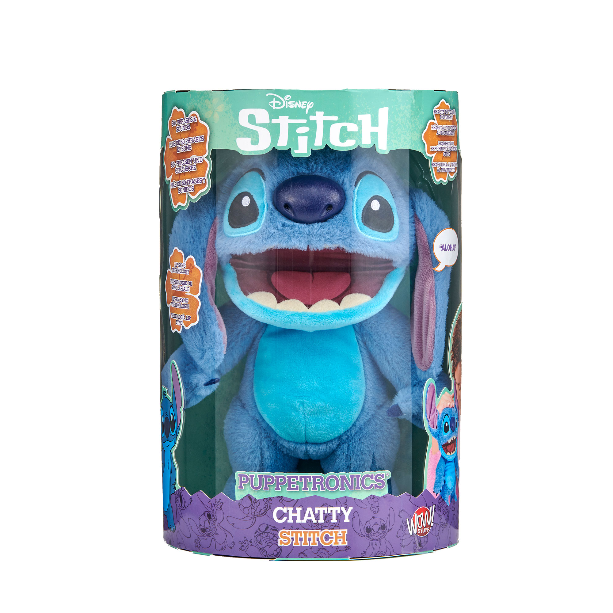 Peluche Eletrónico Disney Stitch: Puppetronics Chatty 5