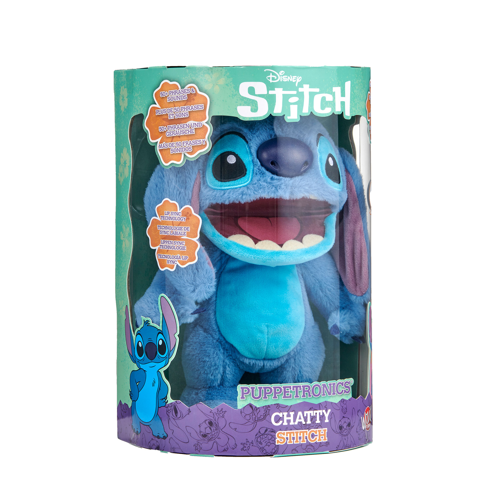 Peluche Eletrónico Disney Stitch: Puppetronics Chatty 10