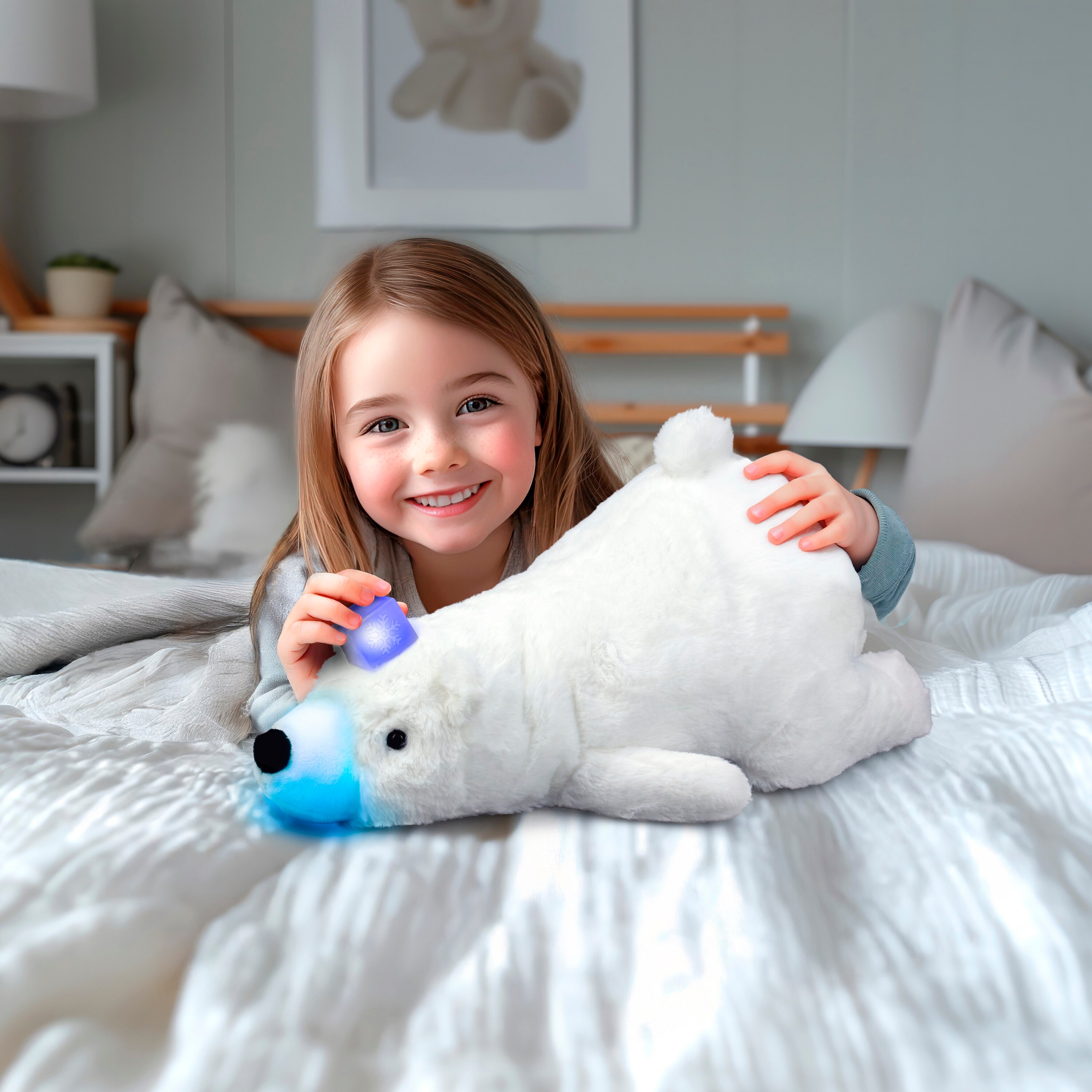 Salva al oso polar, peluche interactivo con luces y sonidos 8