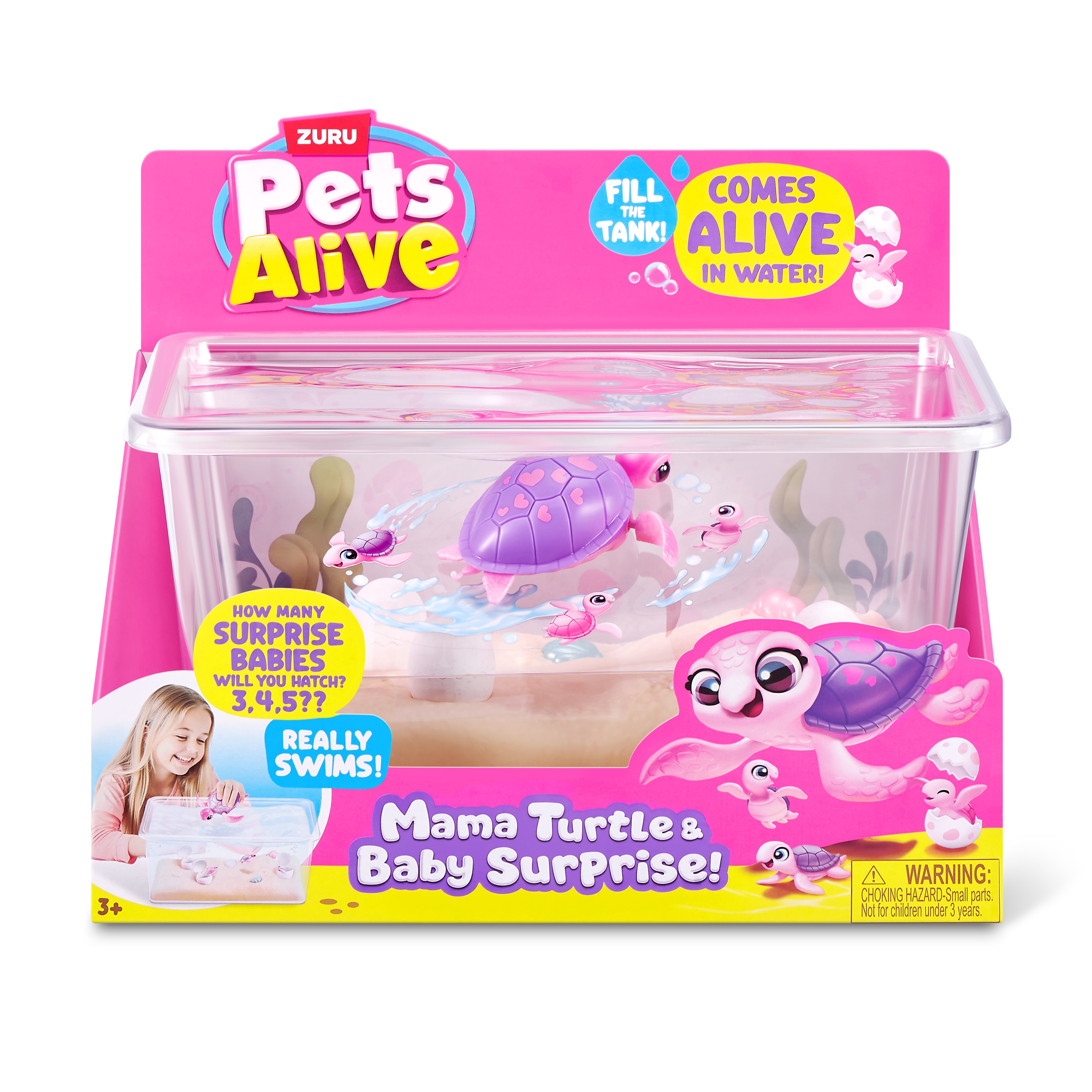 Mamá Tortuga electrónica con sus bebés sorpresa Pets Alive 2