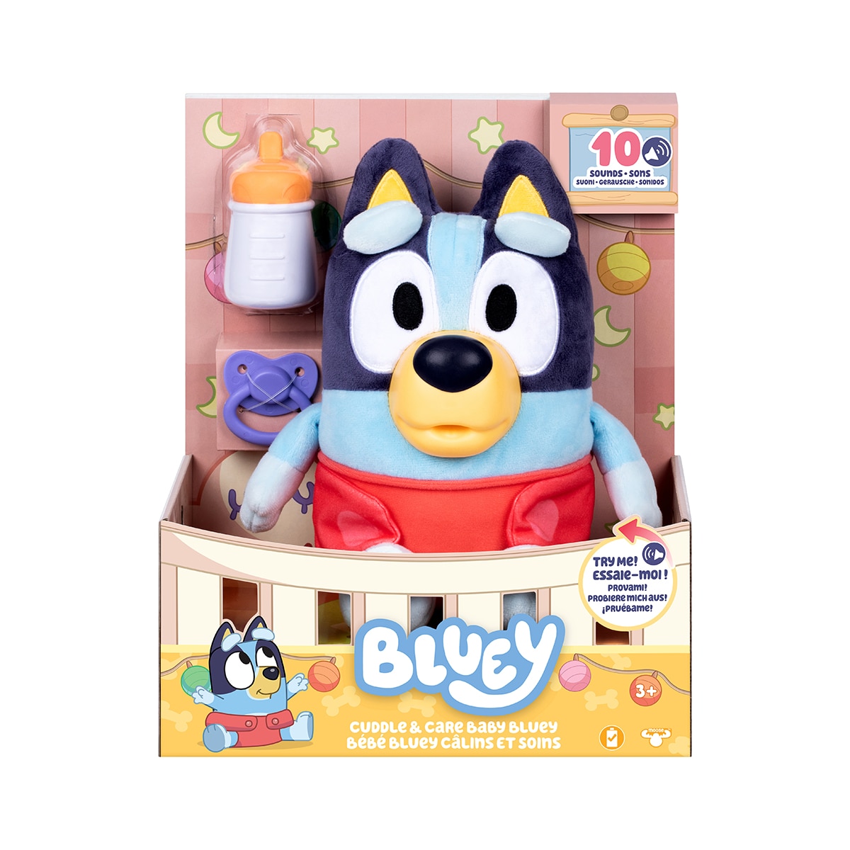 Bebé mimos y cuidados con 10 sonidos Bluey Moose 6
