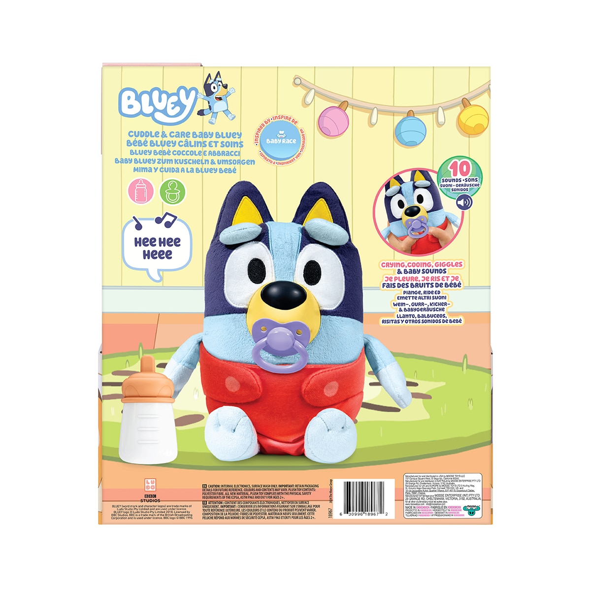 Bebé mimos y cuidados con 10 sonidos Bluey Moose 7