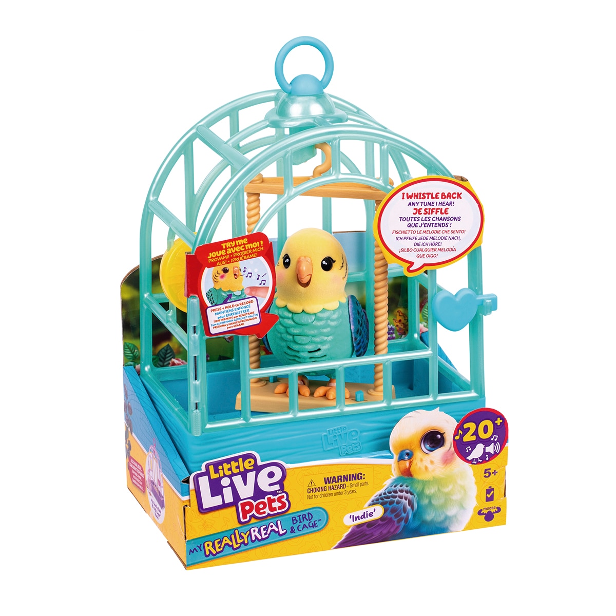 Peluche interactivo pájaros parlanchines Little Live Pets Moose modelos surtidos 2